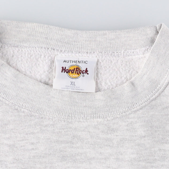 Hard Rock Cafe Advertising Sweatshirt, Men's XL polyester gray type Vintage Second Hand