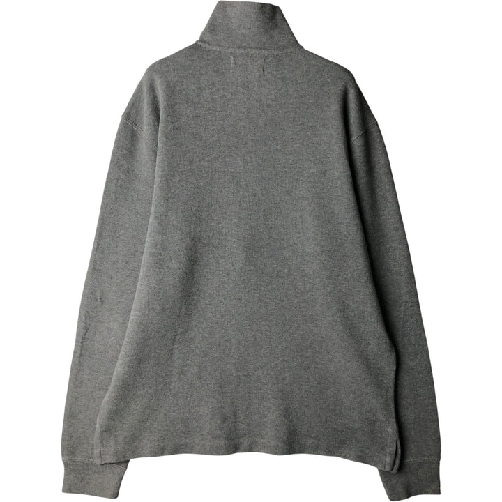Ralph Lauren POLO by Ralph Lauren Half-Zip Sweatshirt, Men's M cotton gray type Vintage Second Hand