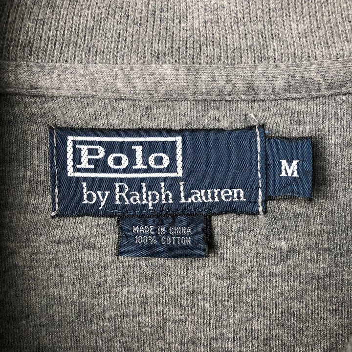 Ralph Lauren POLO by Ralph Lauren Half-Zip Sweatshirt, Men's M cotton gray type Vintage Second Hand