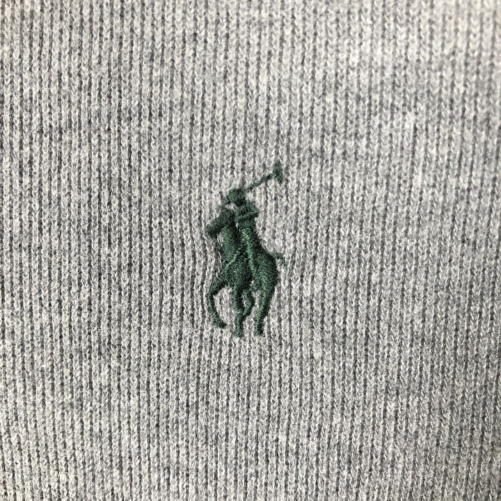 Ralph Lauren POLO by Ralph Lauren Half-Zip Sweatshirt, Men's M cotton gray type Vintage Second Hand