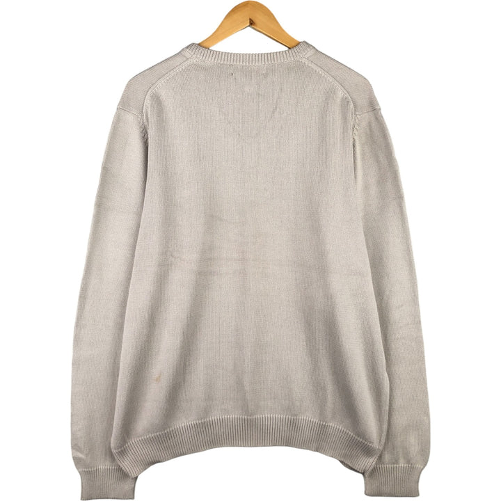 Brooks Brothers V-neck cotton knit sweater, men's size XL cotton Beige type Vintage Second Hand