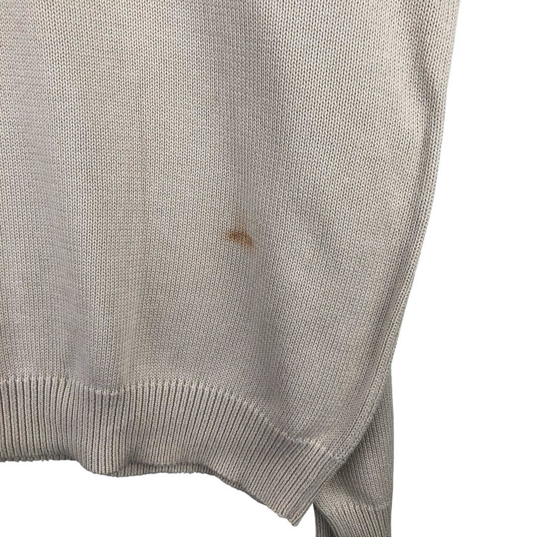 Brooks Brothers V-neck cotton knit sweater, men's size XL cotton Beige type Vintage Second Hand
