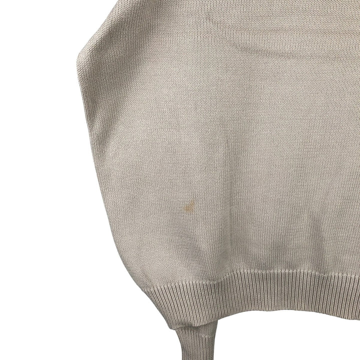 Brooks Brothers V-neck cotton knit sweater, men's size XL cotton Beige type Vintage Second Hand