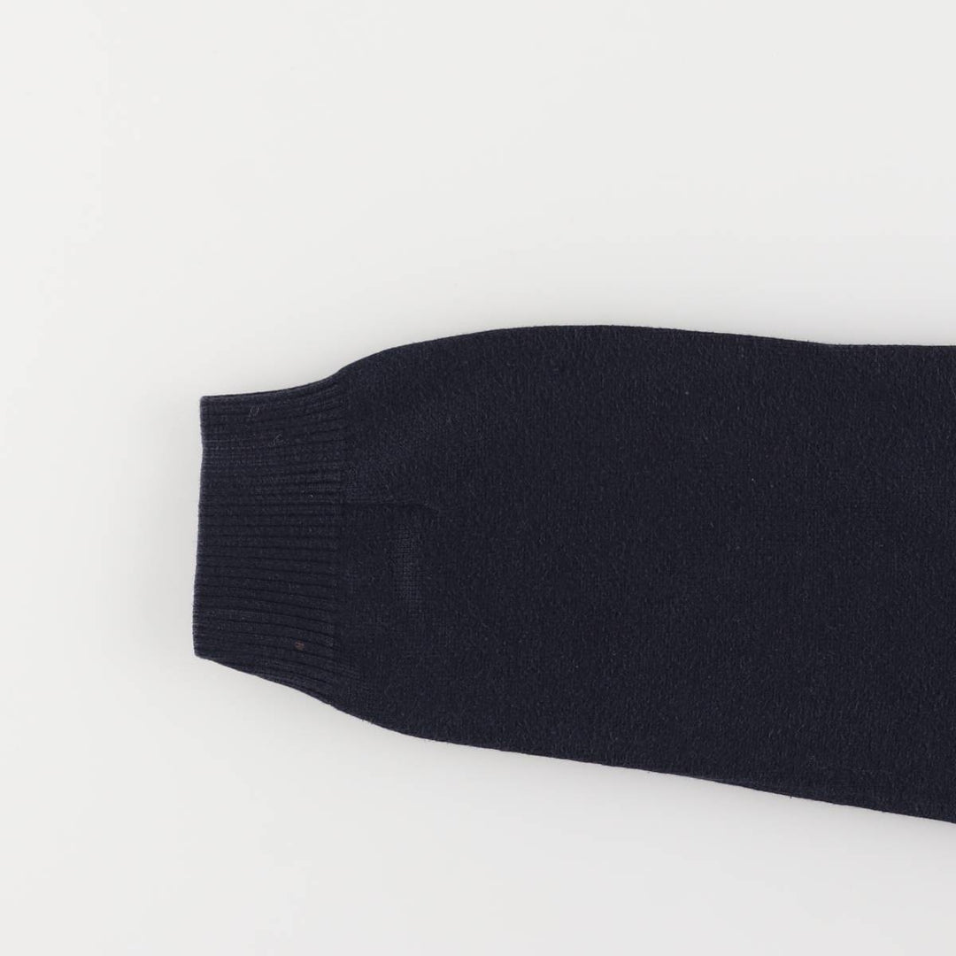 Lacoste V-neck cotton knit sweater, size 5, men's size L cotton navy blue type Vintage Second Hand