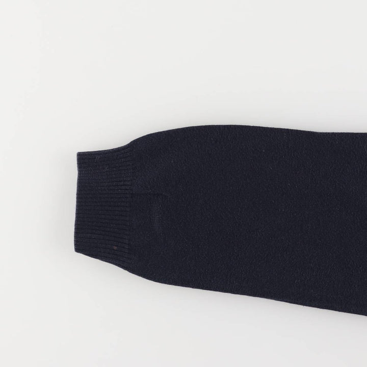 Lacoste V-neck cotton knit sweater, size 5, men's size L cotton navy blue type Vintage Second Hand