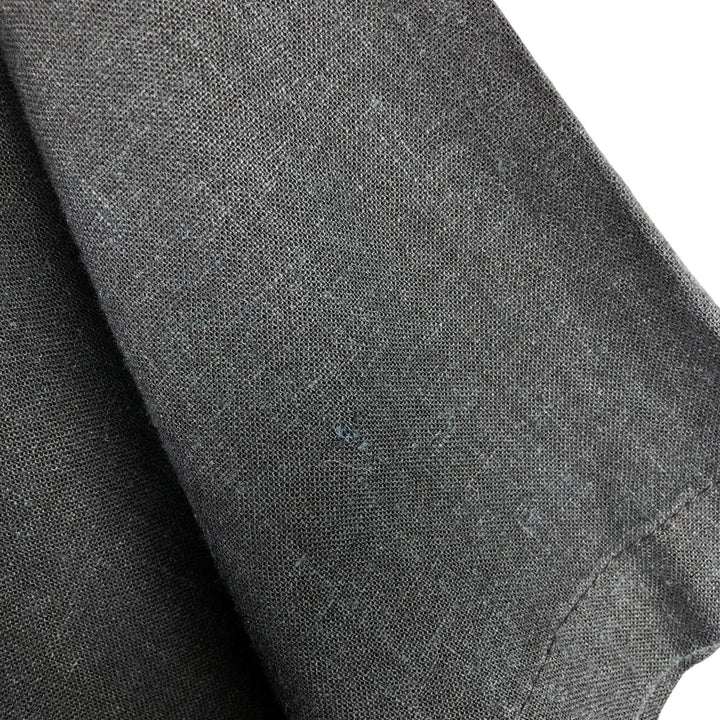 HAGGAR Two-tone short sleeve open collar rayon x linen shirt, box shirt, men's XL size linen black type Vintage Second Hand