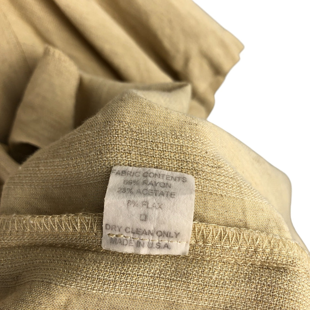 PRAZA Short Sleeve Open Collar Rayon Box Shirt, Made in USA, Men's Size L Rayon unbleached Vintage Second Hand