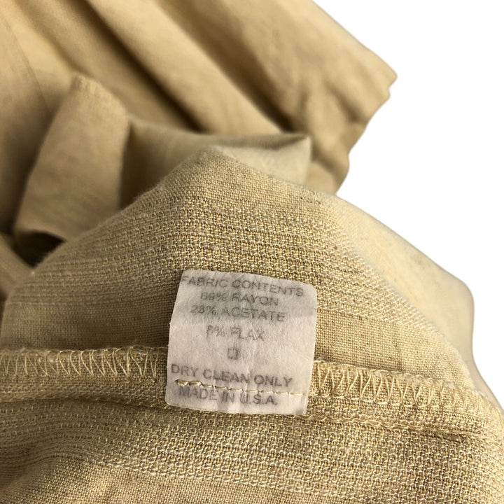 PRAZA Short Sleeve Open Collar Rayon Box Shirt, Made in USA, Men's Size L Rayon unbleached Vintage Second Hand