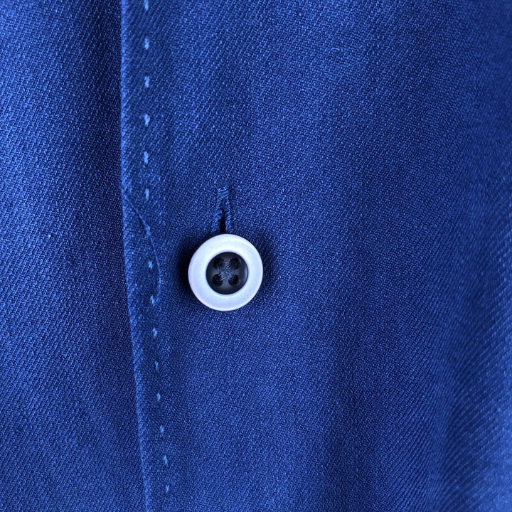 Tommy Bahama short-sleeved open-collar silk box shirt, men's size M silk navy blue type Vintage Second Hand
