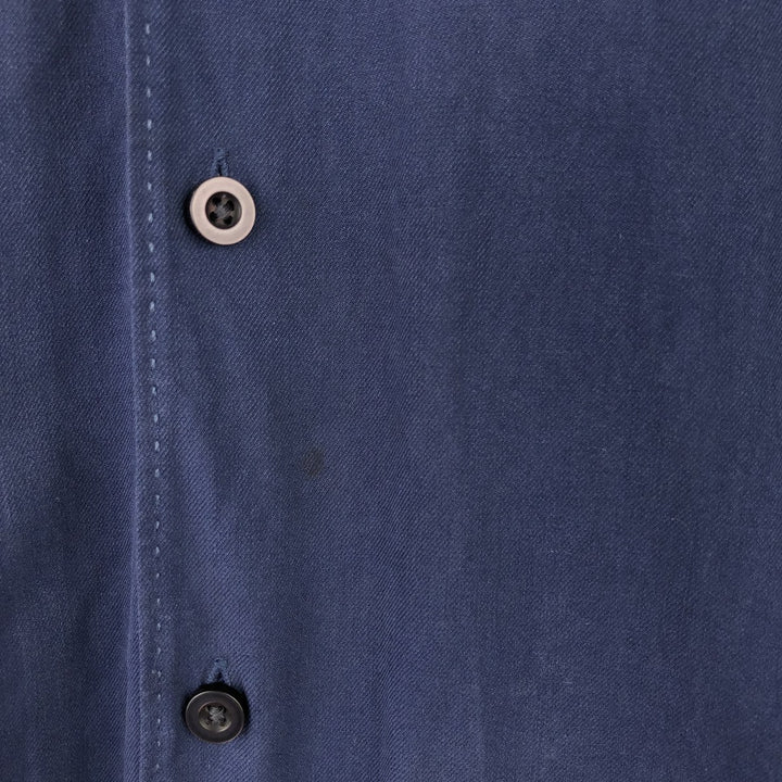 Tommy Bahama short-sleeved open-collar silk box shirt, men's size M silk navy blue type Vintage Second Hand