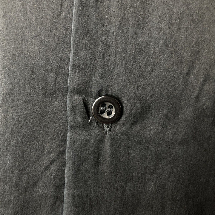 PITTI UOMO Short Sleeve Open Collar Silk Box Shirt, Men's Size L silk black type Vintage Second Hand