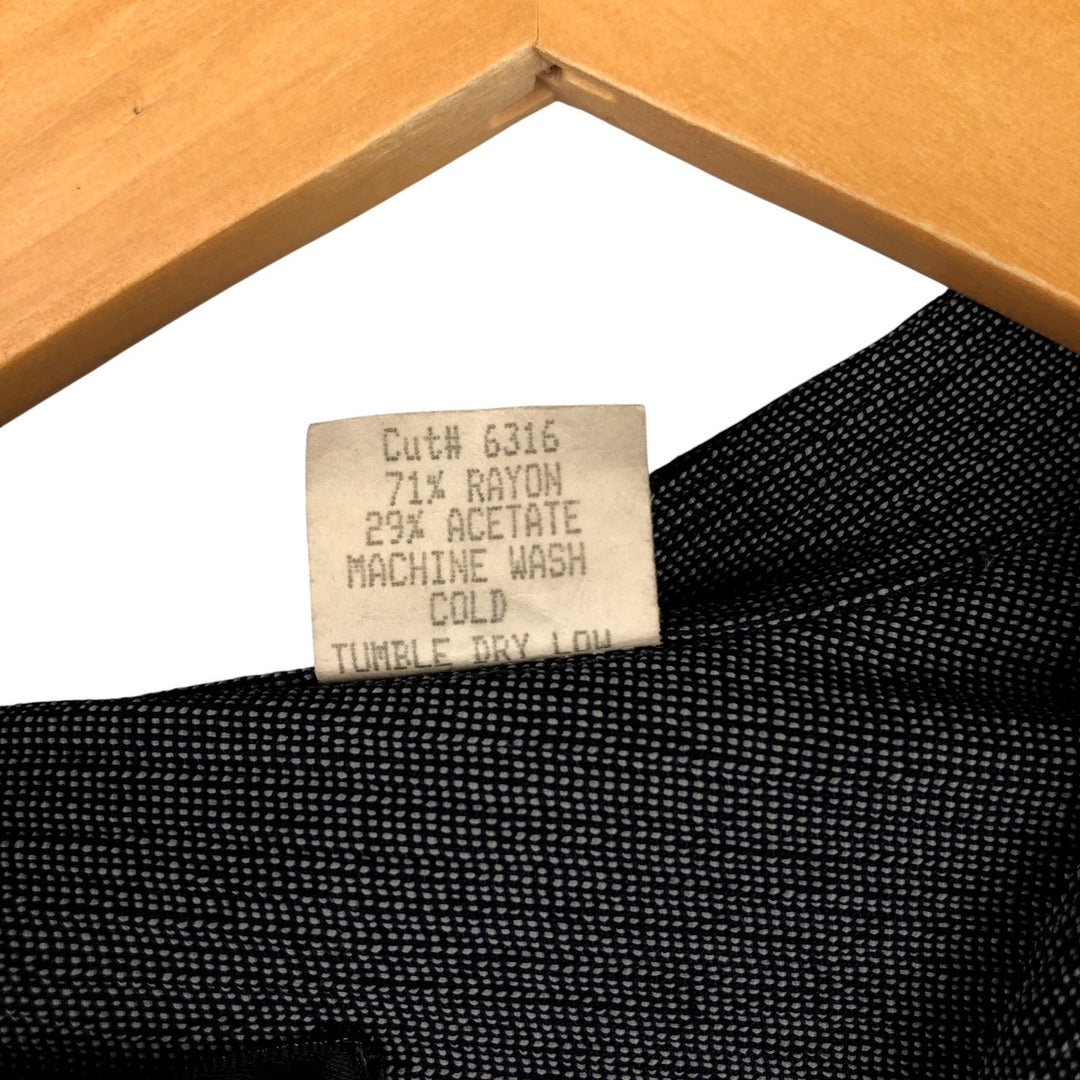 DIRECTION Willow Crepe Short Sleeve Open Collar Rayon Shirt, Made in USA, Men's XL Rayon gray type Vintage Second Hand