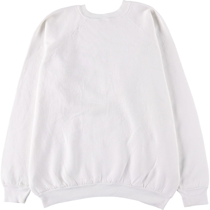 90'S Fruit of the Loom printed sweatshirt, made in the USA, men's XL size, vintage cotton white type Vintage Second Hand