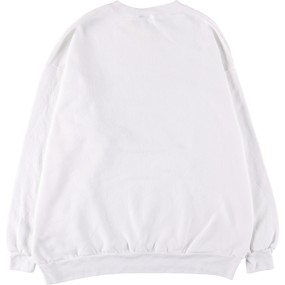 Vintage Lee Heavyweight Print Sweatshirt from the 90'S to 00s, Men's Size XL unclear white type Vintage Second Hand