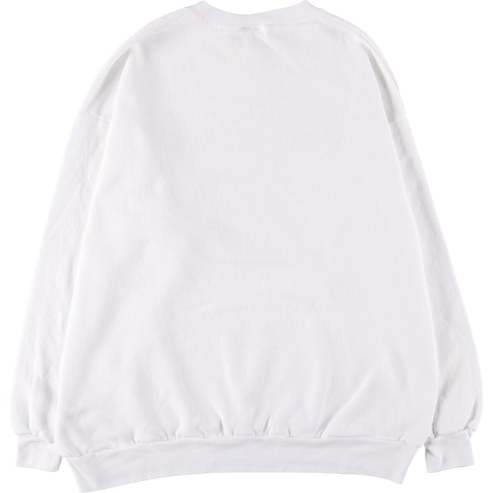 Vintage Lee Heavyweight Print Sweatshirt from the 90'S to 00s, Men's Size XL unclear white type Vintage Second Hand