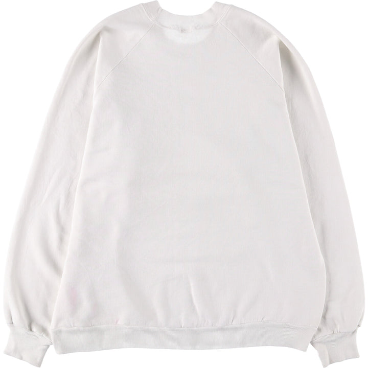 Vintage printed sweatshirt, men's M size unclear white type Vintage Second Hand