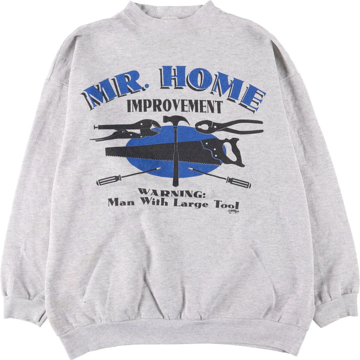 Vintage 90'S Tultex printed sweatshirt, men's size XL cotton gray type Vintage Second Hand