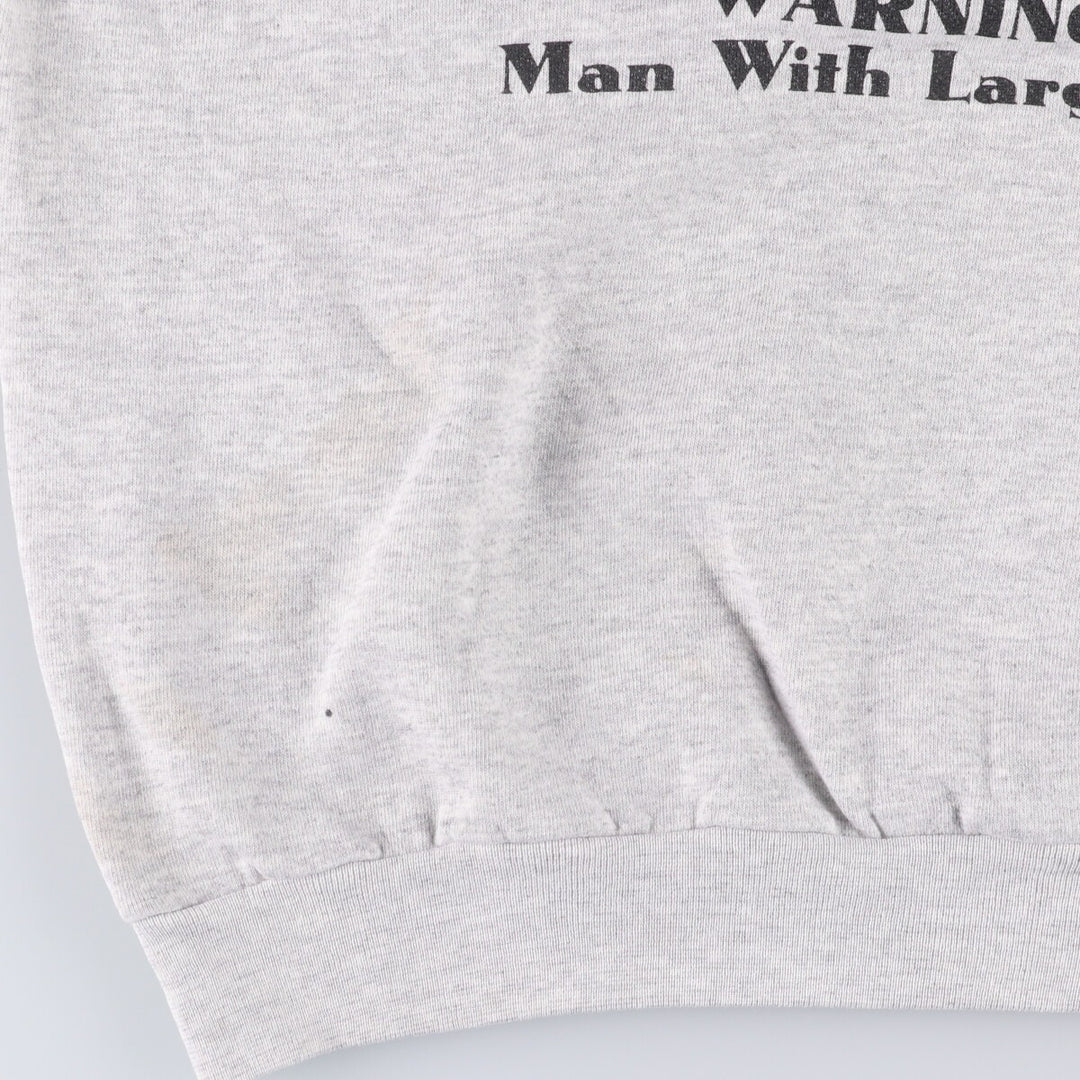 Vintage 90'S Tultex printed sweatshirt, men's size XL cotton gray type Vintage Second Hand