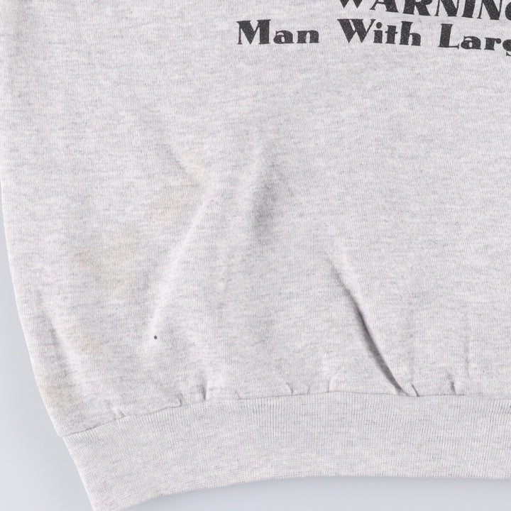 Vintage 90'S Tultex printed sweatshirt, men's size XL cotton gray type Vintage Second Hand