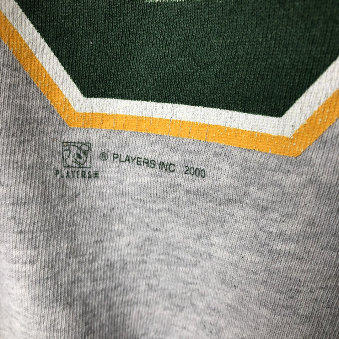 Vintage 90'S Tartex NFL Green Bay Packers Print Sweatshirt, Made in USA, Men's Size XL cotton gray type Vintage Second Hand