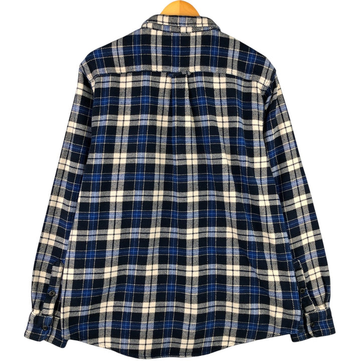 ORVIS Long Sleeve Flannel Check Shirt, Men's Size L cotton blue type Vintage Second Hand