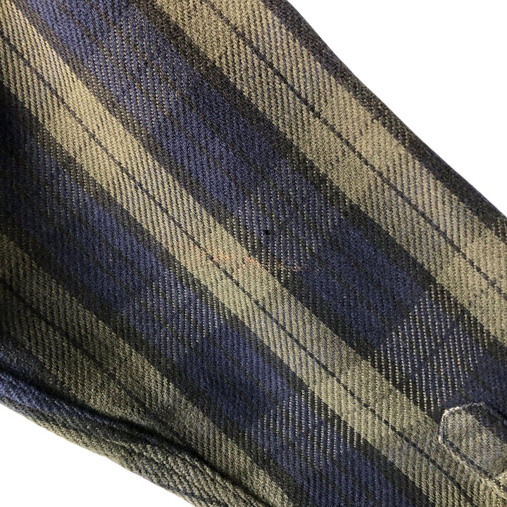 Guide Series Long Sleeve Flannel Check Shirt, Men's Size Medium cotton navy blue type Vintage Second Hand