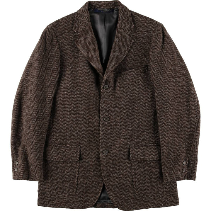 Vintage 80s-90'S Brooks Brothers 346 Herringbone Tailored Jacket, Men's Size Medium unclear brown type Vintage Second Hand
