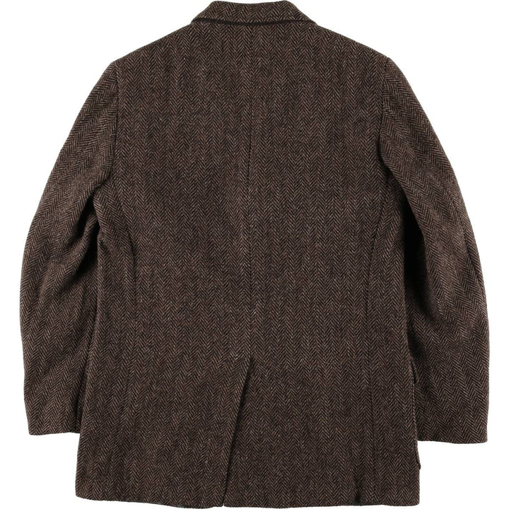 Vintage 80s-90'S Brooks Brothers 346 Herringbone Tailored Jacket, Men's Size Medium unclear brown type Vintage Second Hand