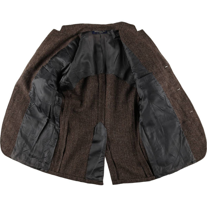 Vintage 80s-90'S Brooks Brothers 346 Herringbone Tailored Jacket, Men's Size Medium unclear brown type Vintage Second Hand