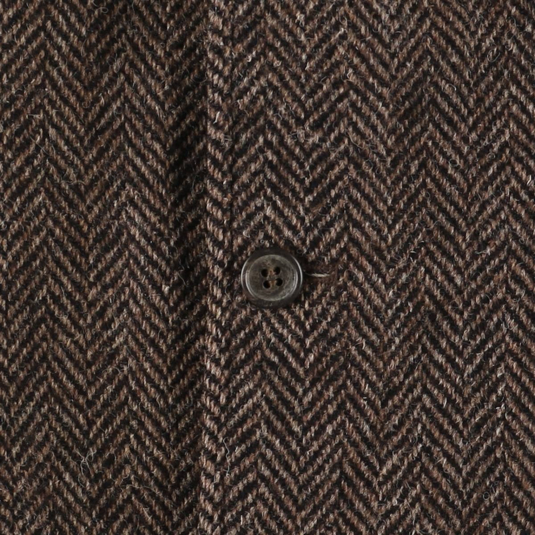 Vintage 80s-90'S Brooks Brothers 346 Herringbone Tailored Jacket, Men's Size Medium unclear brown type Vintage Second Hand