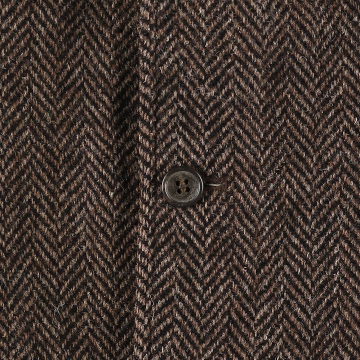 Vintage 80s-90'S Brooks Brothers 346 Herringbone Tailored Jacket, Men's Size Medium unclear brown type Vintage Second Hand