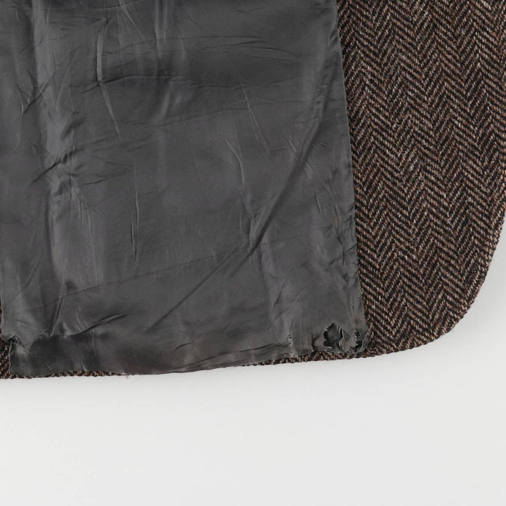 Vintage 80s-90'S Brooks Brothers 346 Herringbone Tailored Jacket, Men's Size Medium unclear brown type Vintage Second Hand