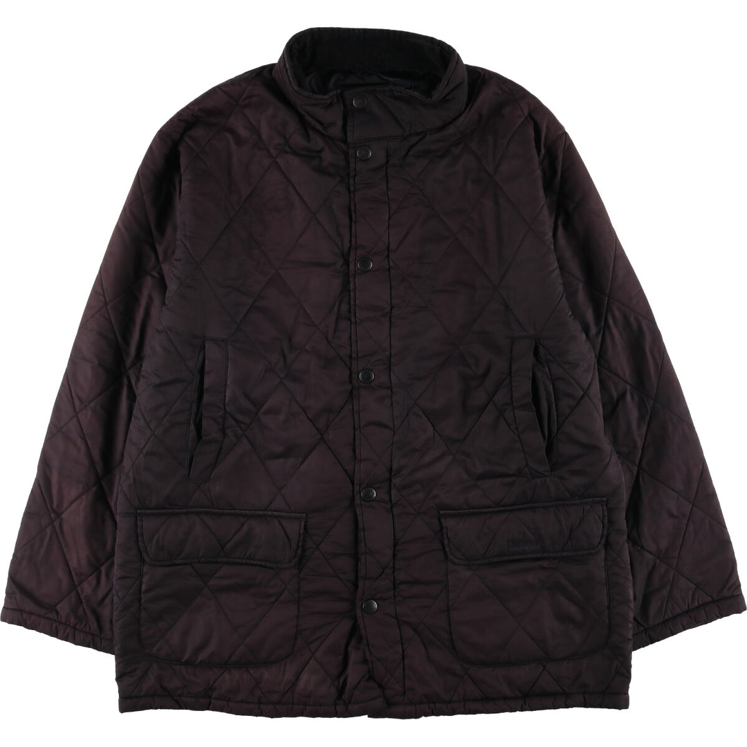 2000s~ Barbour KNIGHTSBRIDGE 3 Warrant Quilted Puffer Jacket, Men's XL polyester black type Vintage Second Hand