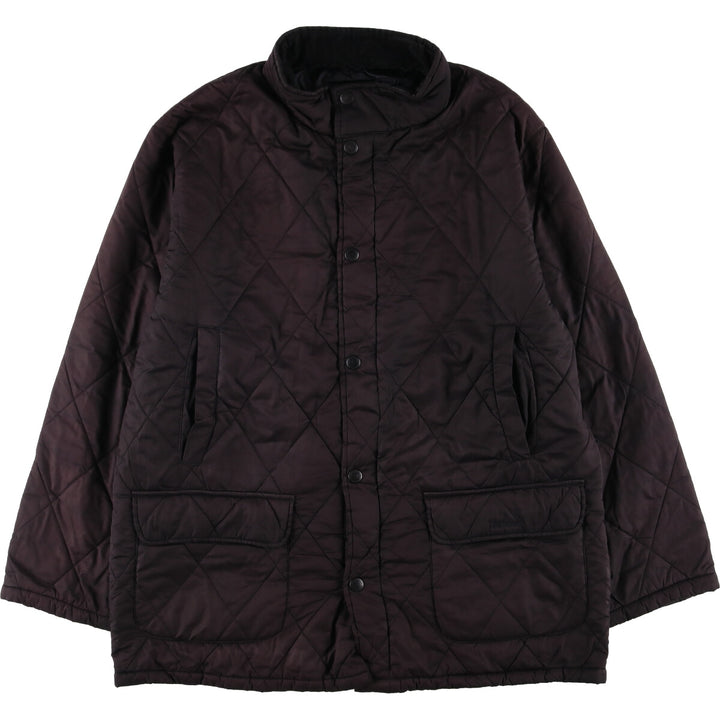 2000s~ Barbour KNIGHTSBRIDGE 3 Warrant Quilted Puffer Jacket, Men's XL polyester black type Vintage Second Hand