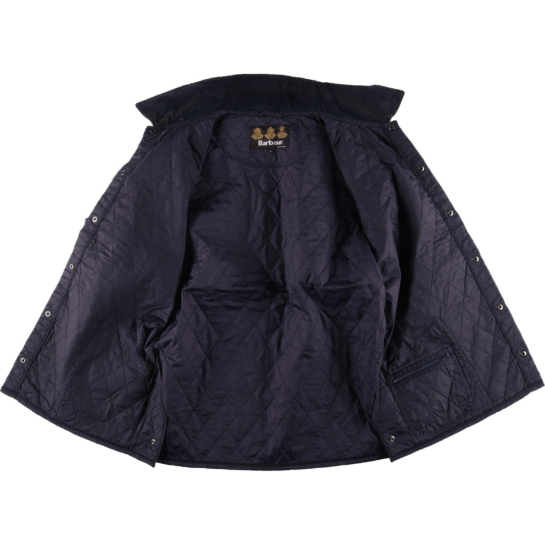 2000s~ Barbour Lightweight Riddesdale 3 Warrant Quilted Puffer Jacket, Men's Size L polyamide navy blue type Vintage Second Hand