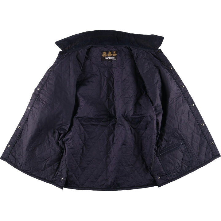 2000s~ Barbour Lightweight Riddesdale 3 Warrant Quilted Puffer Jacket, Men's Size L polyamide navy blue type Vintage Second Hand