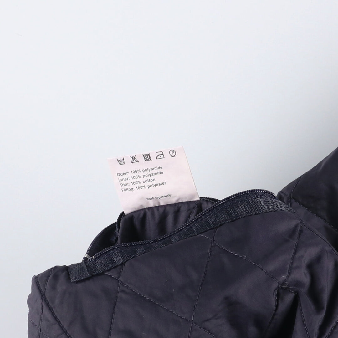 2000s~ Barbour Lightweight Riddesdale 3 Warrant Quilted Puffer Jacket, Men's Size L polyamide navy blue type Vintage Second Hand