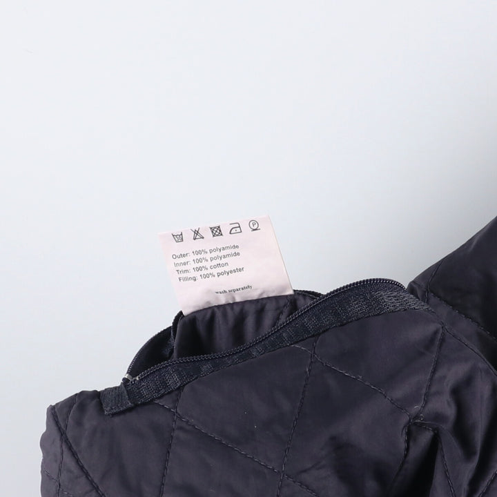 2000s~ Barbour Lightweight Riddesdale 3 Warrant Quilted Puffer Jacket, Men's Size L polyamide navy blue type Vintage Second Hand
