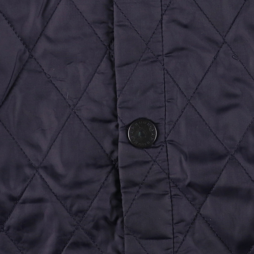 2000s~ Barbour Lightweight Riddesdale 3 Warrant Quilted Puffer Jacket, Men's Size L polyamide navy blue type Vintage Second Hand