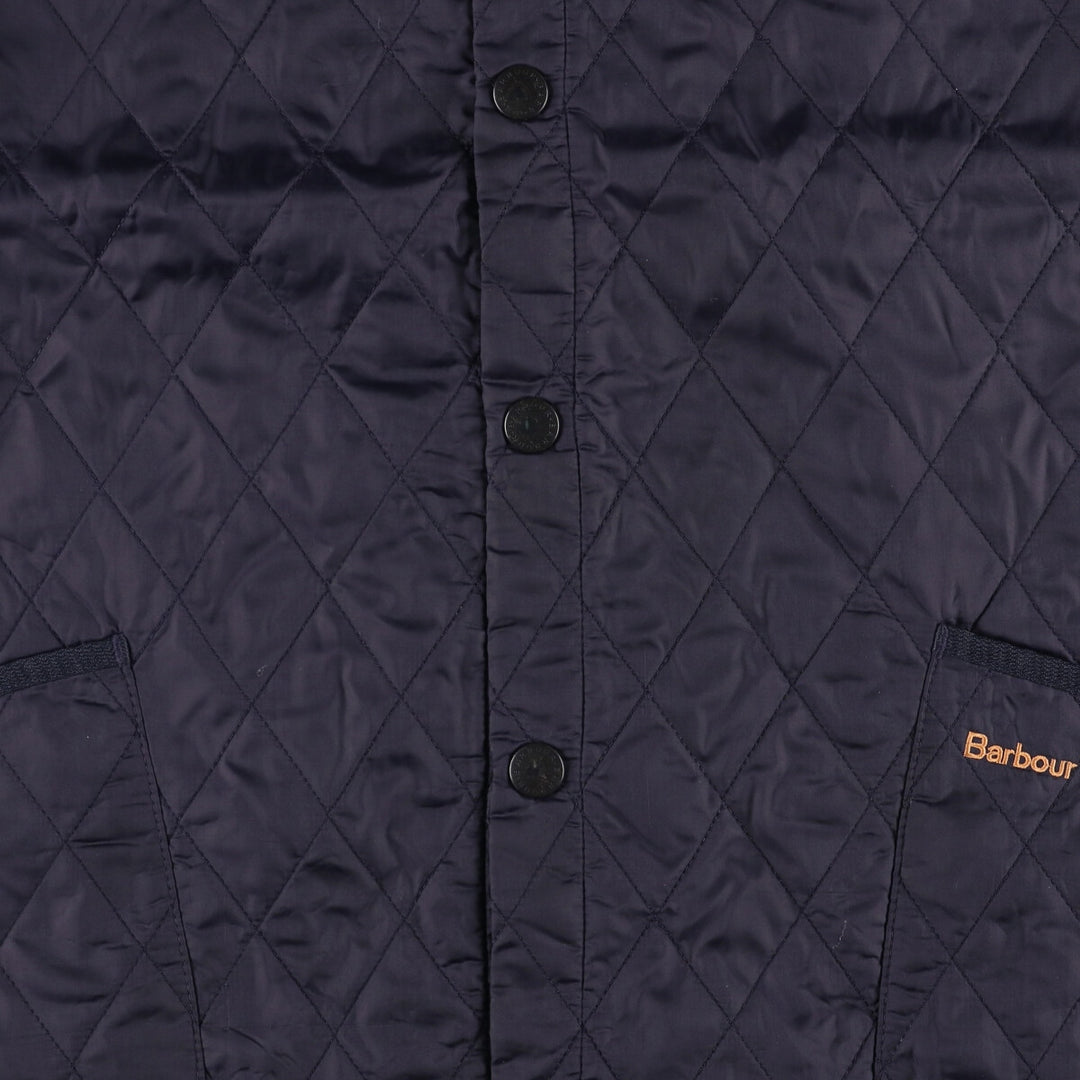 2000s~ Barbour Lightweight Riddesdale 3 Warrant Quilted Puffer Jacket, Men's Size L polyamide navy blue type Vintage Second Hand