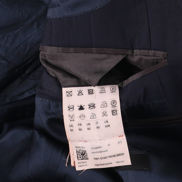 Hugo Boss Peak Lapel Tailored Jacket, Men's Size M unclear navy blue type Vintage Second Hand