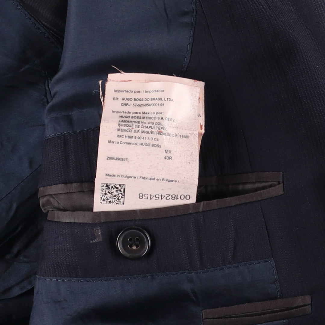 Hugo Boss Peak Lapel Tailored Jacket, Men's Size M unclear navy blue type Vintage Second Hand