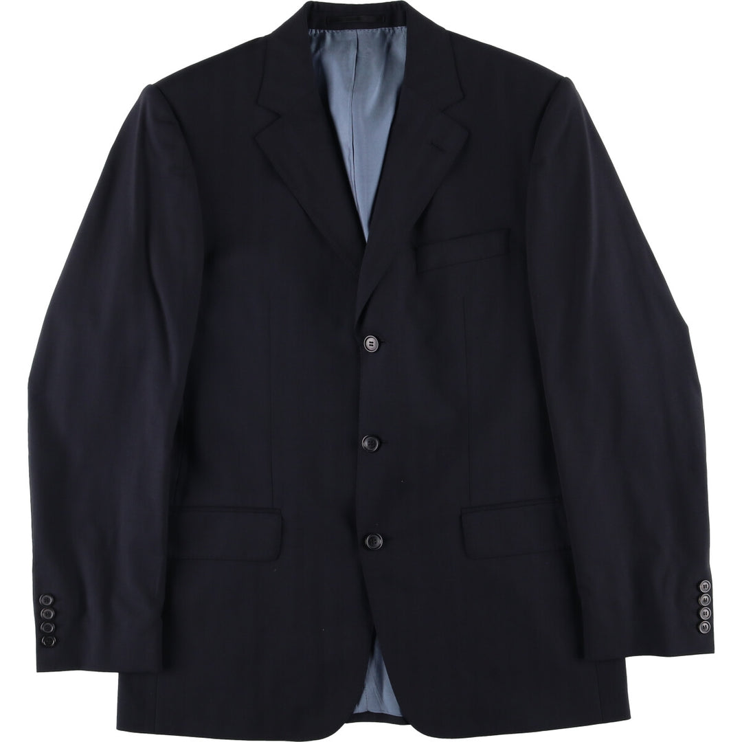 Hugo Boss Super150 wool tailored jacket, men's size L wool black type Vintage Second Hand