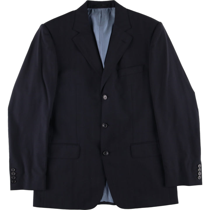 Hugo Boss Super150 wool tailored jacket, men's size L wool black type Vintage Second Hand