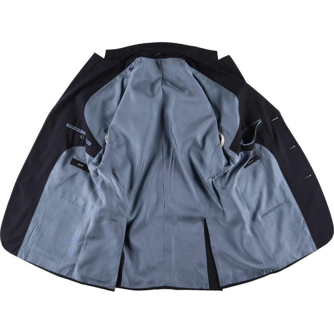 Hugo Boss Super150 wool tailored jacket, men's size L wool black type Vintage Second Hand
