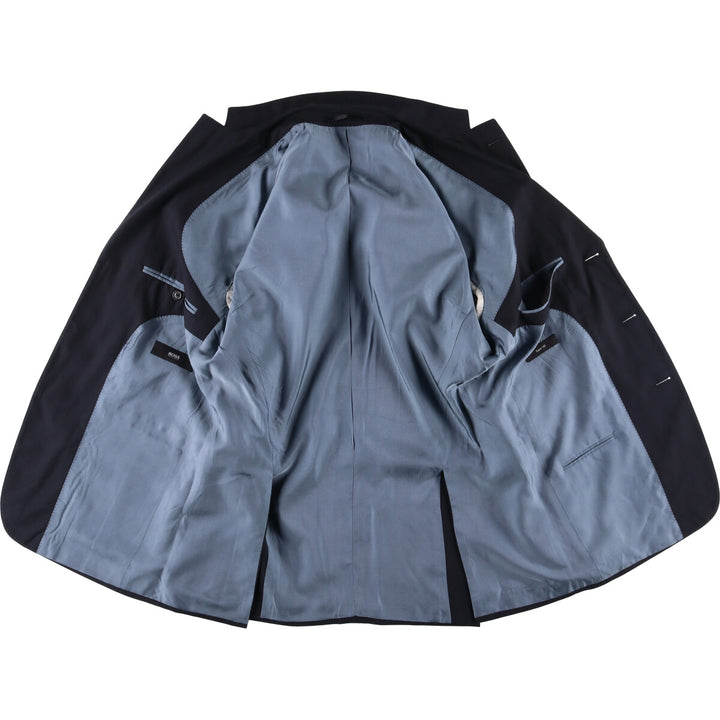 Hugo Boss Super150 wool tailored jacket, men's size L wool black type Vintage Second Hand