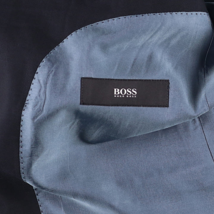 Hugo Boss Super150 wool tailored jacket, men's size L wool black type Vintage Second Hand