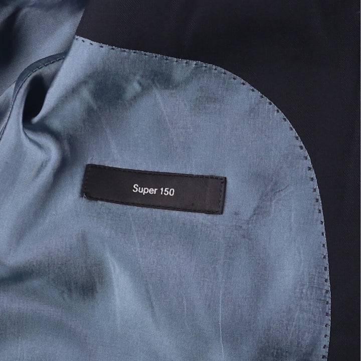 Hugo Boss Super150 wool tailored jacket, men's size L wool black type Vintage Second Hand