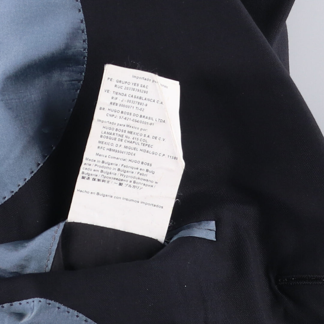 Hugo Boss Super150 wool tailored jacket, men's size L wool black type Vintage Second Hand