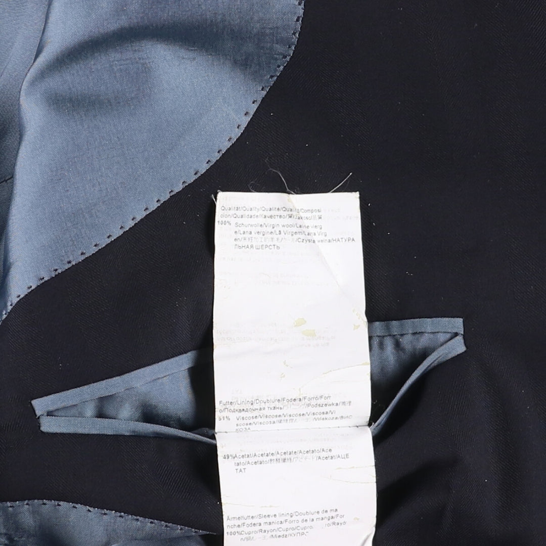 Hugo Boss Super150 wool tailored jacket, men's size L wool black type Vintage Second Hand